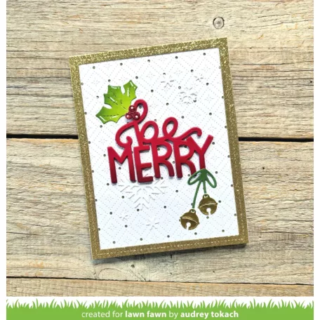 Lawn Fawn Giant Be Merry Vágósablon LF3919 Lawn Cuts (1 csomag)