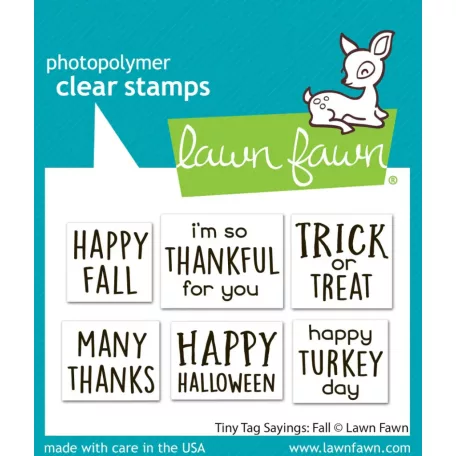 Lawn Fawn Tiny Tag Sayings Fall Szilikonbélyegző LF3862 Clear Stamps (1 csomag)