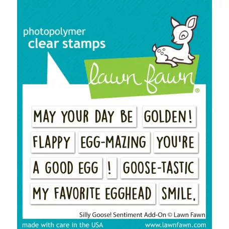 Lawn Fawn Silly Goose! Sentiment Add-On Szilikonbélyegző LF3847 Clear Stamps (1 csomag)