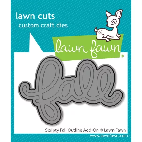 Lawn Fawn Scripty Fall Outline Add-On Vágósablon LF3872 Lawn Cuts (1 csomag)
