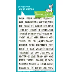   Lawn Fawn Henry's Build-A-Sentiment Fall Szilikonbélyegző LF3861 Clear Stamps (1 csomag)