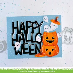   Lawn Fawn Giant Happy Halloween Portrait Vágósablon LF3870 Lawn Cuts (1 csomag)