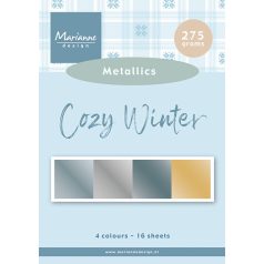   Marianne Design Papírkészlet Cozy Winter A5 Metallics Cardstock (PK9214)  - 1 csomag