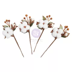   Prima Marketing Twinkle & Treats Virág díszítőelem Snowy Cotton Flowers (1 csomag)