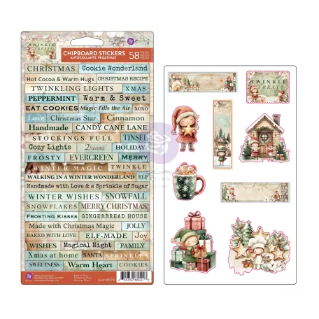 Prima Marketing Twinkle & Treats Chipboard matrica Chipboard Stickers (1 db)