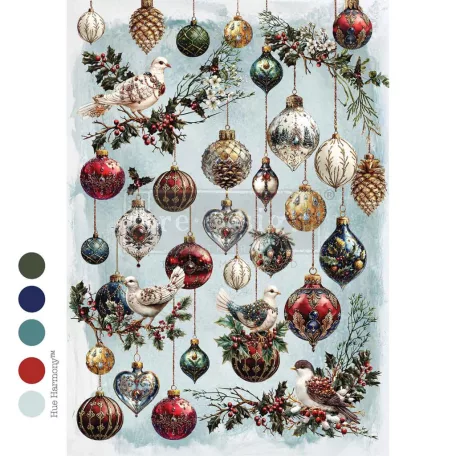 Redesign with Prima Jewel Of The Season Decoupage papír A4 Decoupage Fibe (1 ív)