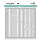 Spellbinders Tattered Stripes Stencil Beautifully Imperfect Stencils (1 csomag)