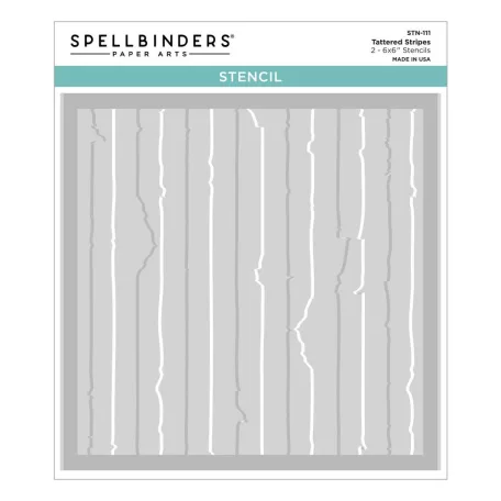 Spellbinders Tattered Stripes Stencil Beautifully Imperfect Stencils (1 csomag)