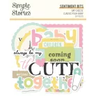 Simple Stories Kivágatok Say Cheese Classic Pooh Baby Sentiment Bits & Pieces (1 csomag)