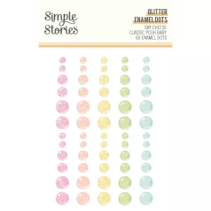   Simple Stories Díszítőelem Say Cheese Classic Pooh Baby Glitter Enamel Dots (1 ív)