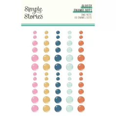   Simple Stories Díszítőelem Take Note Glossy Enamel Dots (1 ív)