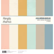   Simple Stories Scrapbook papírkészlet 12" (30 cm) Simple Vintage Junk Drawer 12x12 Inch Vintage Basics Kit (1 csomag)