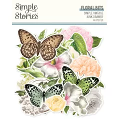   Simple Stories Kivágatok Simple Vintage Junk Drawer Floral Bits & Pieces (1 csomag)