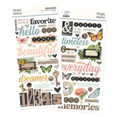   Simple Stories Matrica Simple Vintage Junk Drawer Foam Stickers (2 ív)
