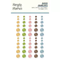   Simple Stories Díszítőelem Simple Vintage Junk Drawer Glossy Enamel Dots (1 ív)