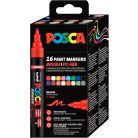 UNI POSCA ecsethegyű dekormarker 1-4 mm PC-5BR (16 db)