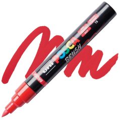   UNI POSCA ecsethegyű dekormarker 1-4 mm PC-5BR PIROS (15) 1 db