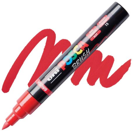 UNI POSCA ecsethegyű dekormarker 1-4 mm PC-5BR PIROS (15) 1 db