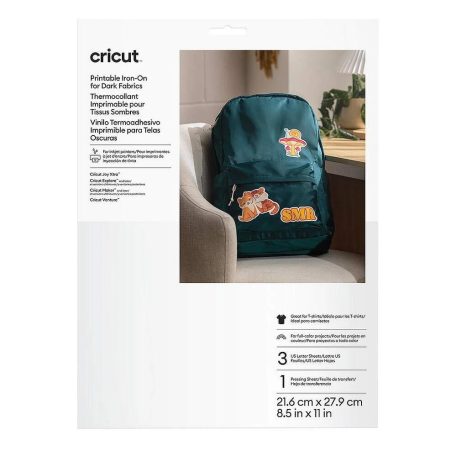 Cricut Nyomtatható vasalható fólia sötét textilekhez Printable Iron-On for Dark Fabrics A4 (3 ív)