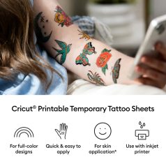   Cricut Nyomtatható ideiglenes tetoválás A4 APrintable Tattoo Paper A4 Transparent (3 ív)