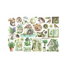   Stamperia Herbarium Silvae Kivágatok - öntapadós Ephemera (1 csomag)