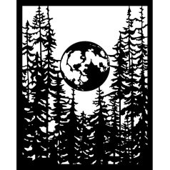   Stamperia Herbarium Silvae Vastag stencil 20x25cm Moon in the Forest Thick Stencil  (1 db)