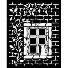   Stamperia Herbarium Silvae Vastag stencil 20x25cm Country Window Thick Stencil  (1 db)