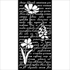   Stamperia Herbarium Silvae Vastag stencil 12x25cm Letter with Flowers Thick Stencil  (1 db)