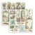 Stamperia Herbarium Silvae Scrapbook papír 12" (30 cm) Tags and Letters Paper Sheets (1 ív)