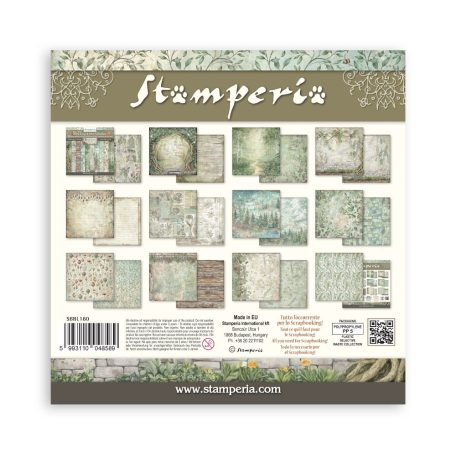 Stamperia Herbarium Silvae Papírkészlet 12" (30 cm) Maxi Background Paper Pack (10 ív)