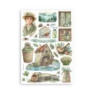 Stamperia Herbarium Silvae Washi matrica Washi Pad (8 ív)