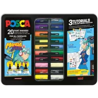 UNI Posca dekormarker vegyes készlet - MANGA HERO 20 db