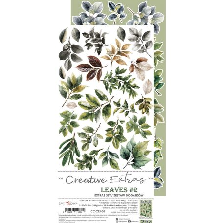 Craft O'Clock Kivágóív Leaves 2 Extras to Cut Set (18 ív)