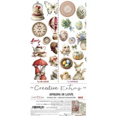   Craft O'Clock Kivágóív Spring in Love Mix Extras to Cut Set (18 ív)