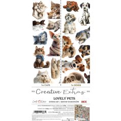   Craft O'Clock Kivágóív Lovely Pets Mix Extras to Cut Set (18 ív)
