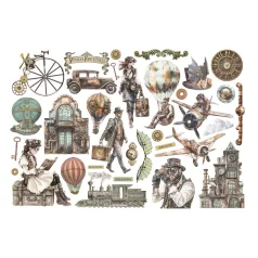   Stamperia Voyages Fantastiques Kivágatok - öntapadós Ephemera (1 csomag)