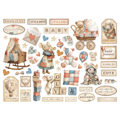 Stamperia Baby Kivágatok Die Cuts Assorted (1 csomag)
