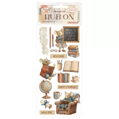   Stamperia Family Kaparós matrica  Happy Moments Rub-On (1 ív)