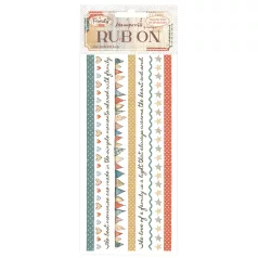 Stamperia Family Kaparós matrica  Stripes Rub-On (1 ív)