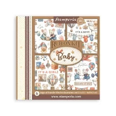   Stamperia Baby Kaparós matrica készlet  Assortment Rub-On (6 ív)