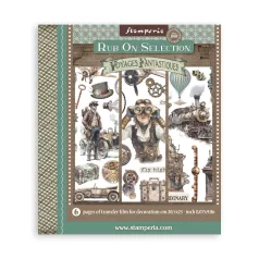   Stamperia Voyages Fantastiques Kaparós matrica készlet  Assortment Rub-On (6 ív)