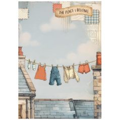   Stamperia Family Rízspapír A4 Fresh Laundry Rice Paper (1 ív)