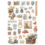 Stamperia Baby Rizspapír A4 Accessories Rice Paper (1 ív)