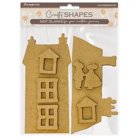 Stamperia Family MDF alap  House and Mice Crafty Shapes MDF BLANKS (1 db)