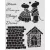Stamperia Family Vastag stencil 20x25cm House and Mice Thick Stencil  (1 db)