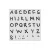 Stamperia Baby Vastag stencil 12x12cm Alphabet Thick Stencil  (1 db)