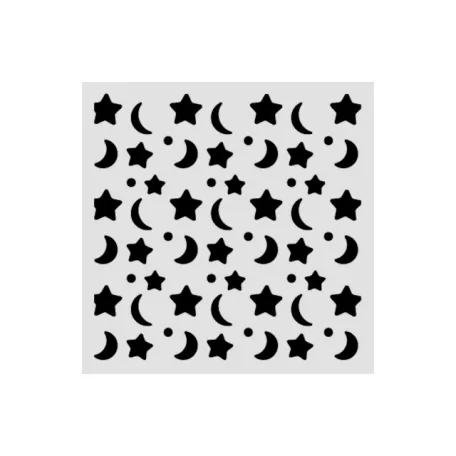 Stamperia Baby Vastag stencil 12x12cm Star and Moon Thick Stencil  (1 db)