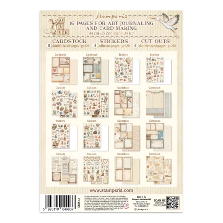 Stamperia Baby  Junk Journal Stickers, Cut-Outs, Backgrounds (1 csomag)
