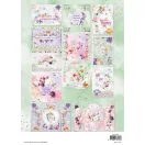 Studio Light Blooming Flowers Papírkészlet A4 Card Making Paper Pad (28 lap)