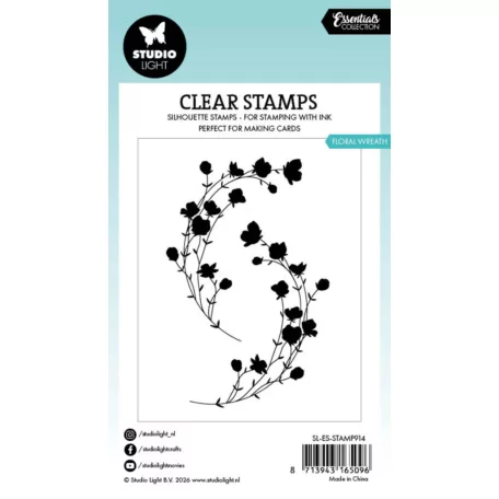 Studio Light Floral Wreath Szilikonbélyegző Grunge Clear Stamp (1 csomag)